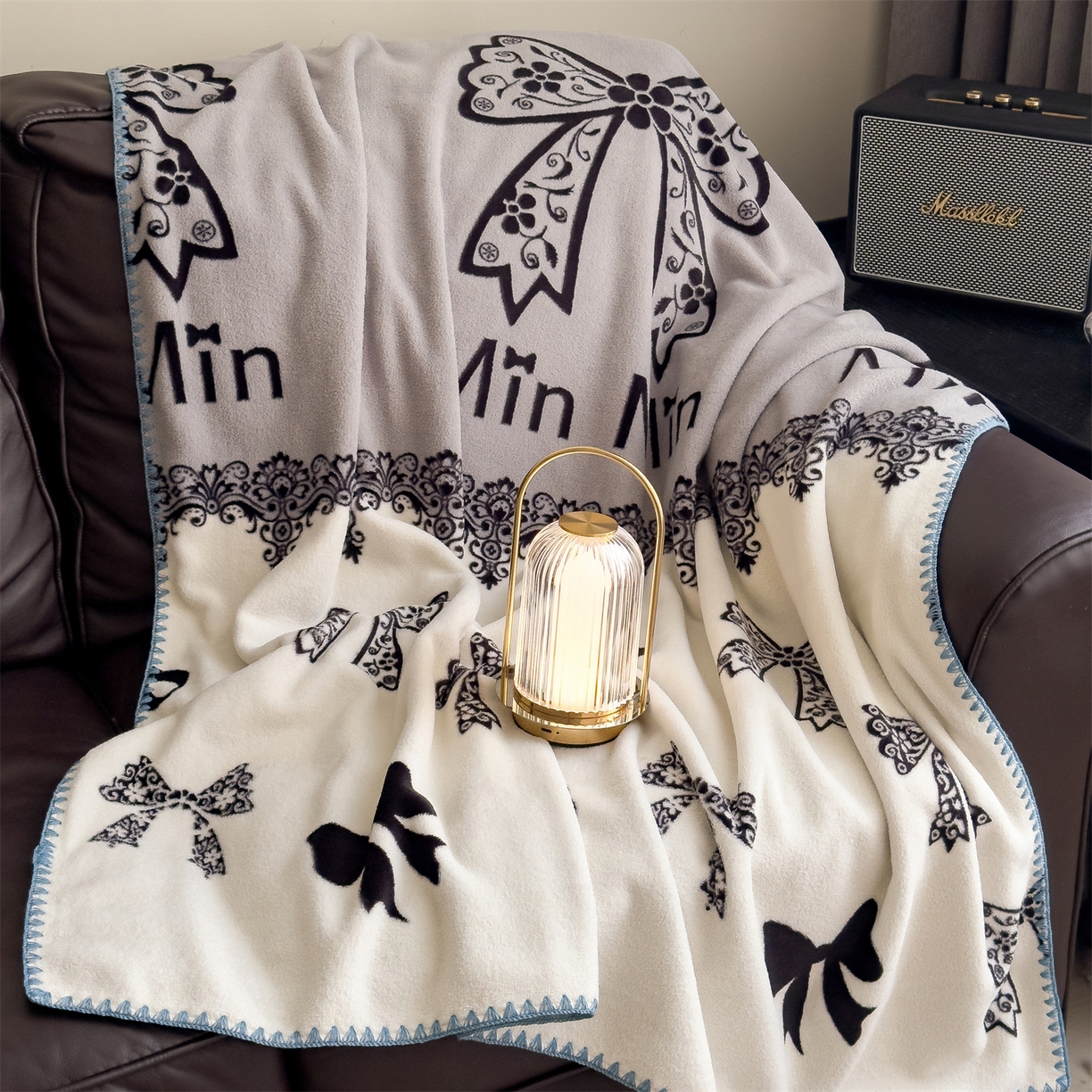 91家纺网 家纺一手货源 找家纺 （总）慕木家纺 2025新款高克重印花仿羊绒双层毛毯毛毯毯子（可供跨境提供买家秀）