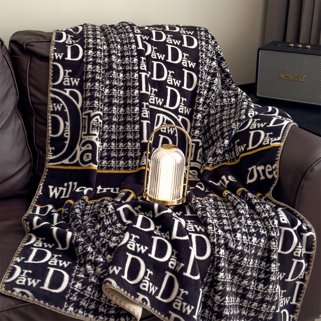 91家纺网 家纺一手货源 找家纺 （总）慕木家纺 2025新款高克重印花仿羊绒双层毛毯毛毯毯子（可供跨境提供买家秀）