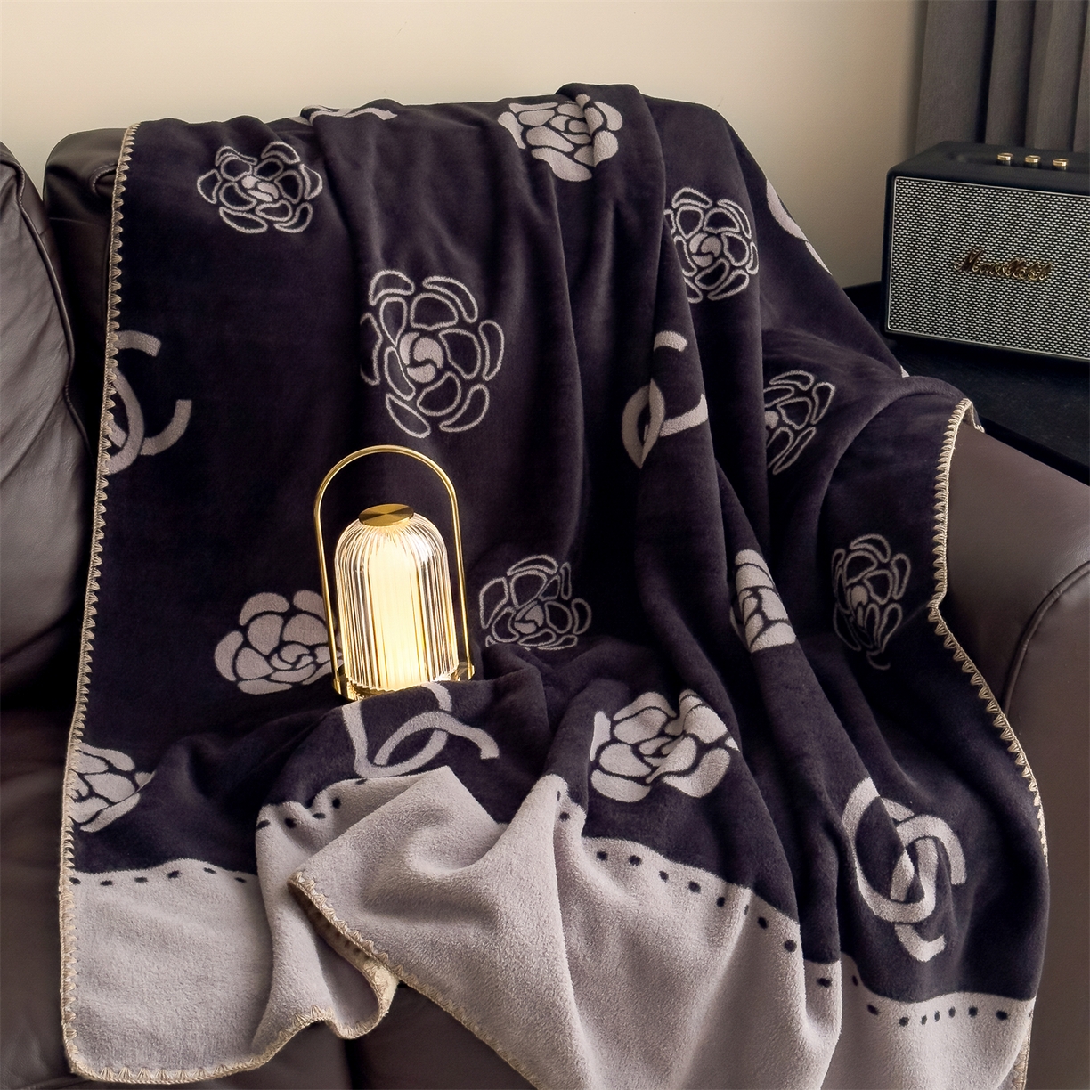 91家纺网 家纺一手货源 找家纺 （总）慕木家纺 2025新款高克重印花仿羊绒双层毛毯毛毯毯子（可供跨境提供买家秀）