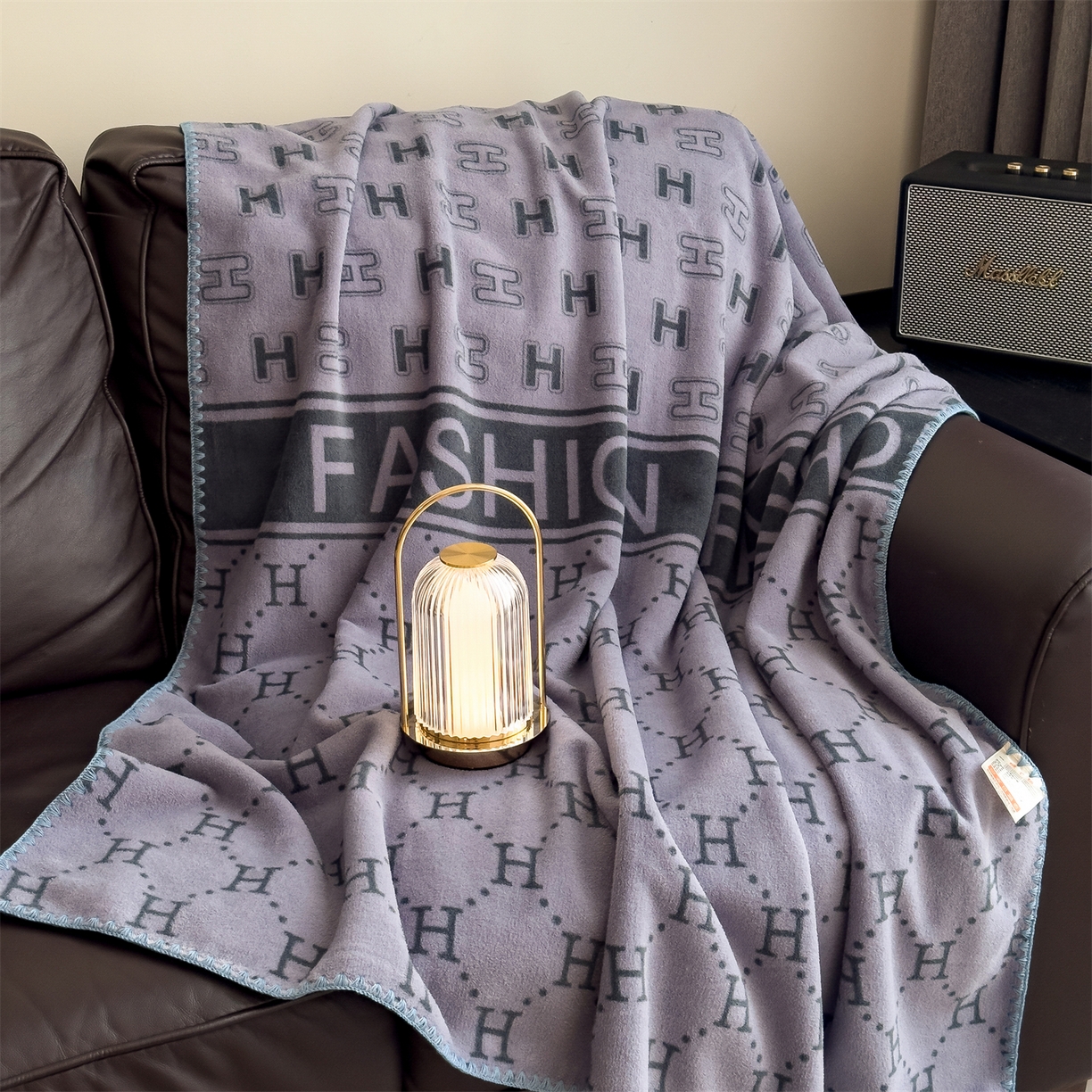 91家纺网 家纺一手货源 找家纺 （总）慕木家纺 2025新款高克重印花仿羊绒双层毛毯毛毯毯子（可供跨境提供买家秀）