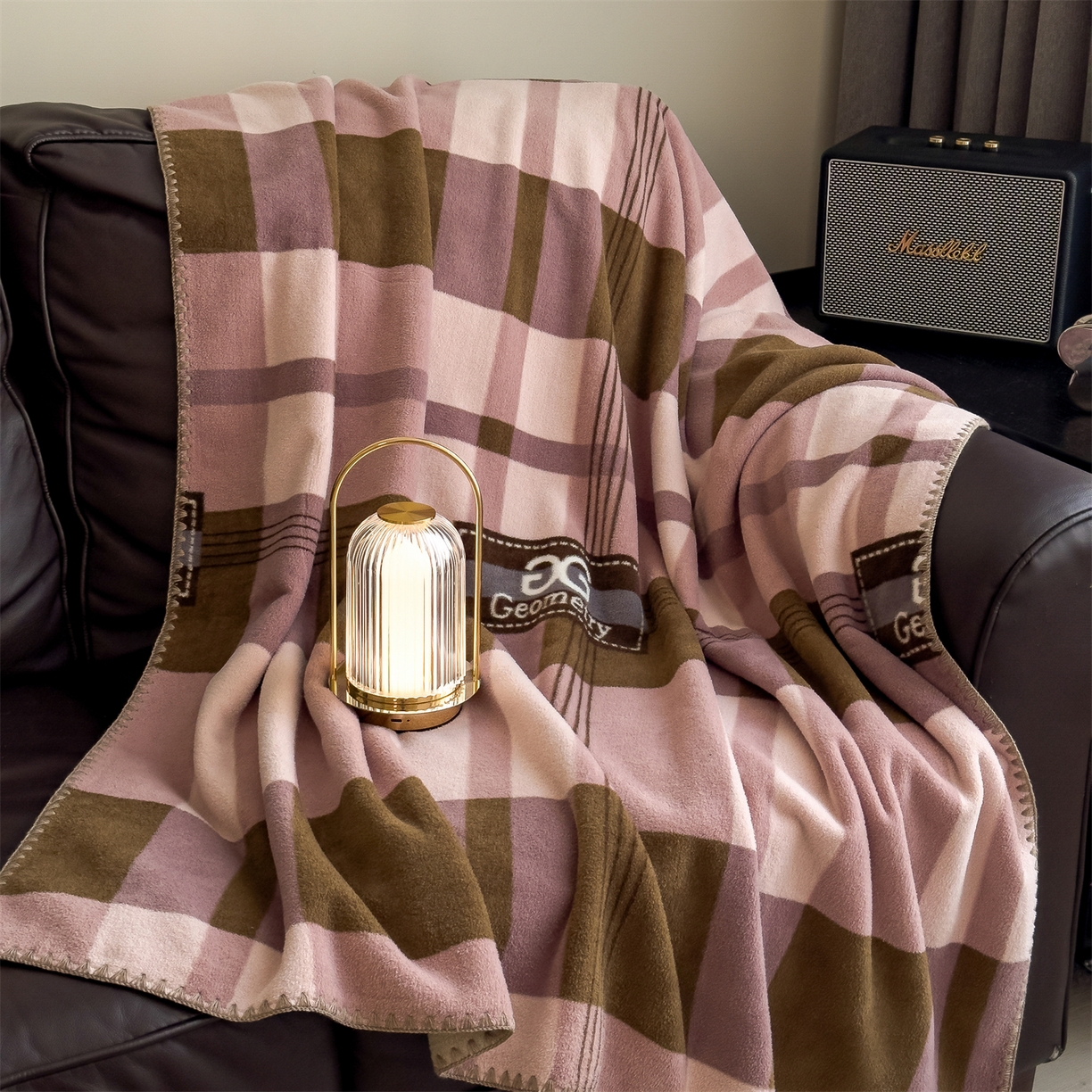 91家纺网 家纺一手货源 找家纺 （总）慕木家纺 2025新款高克重印花仿羊绒双层毛毯毛毯毯子（可供跨境提供买家秀）