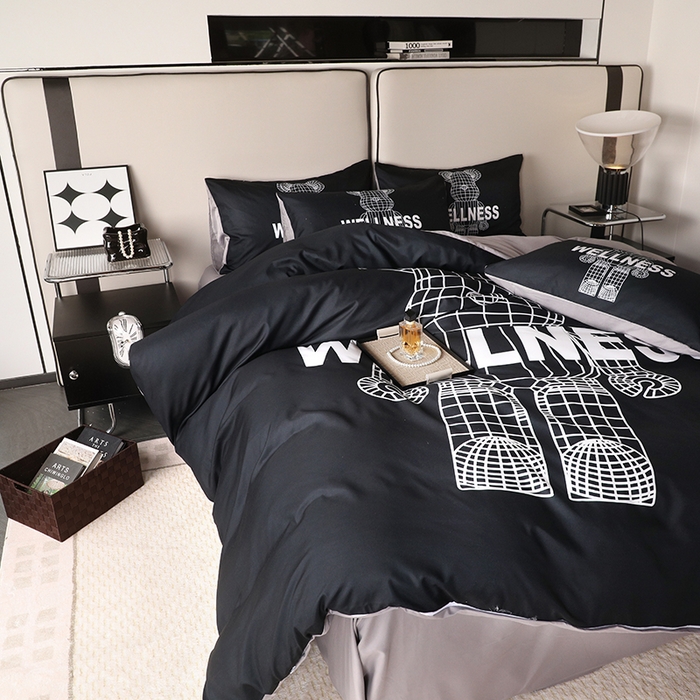 91家纺网 家纺一手货源 找家纺 色鬼布艺高端家居主号 2025新款直播热款网红款四季棉四件套 机器熊