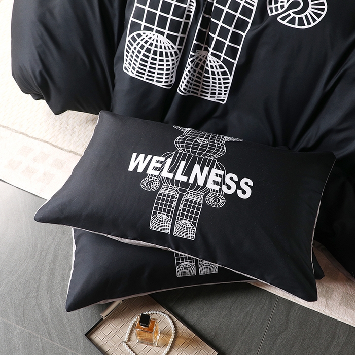 91家纺网 家纺一手货源 找家纺 色鬼布艺高端家居主号 2025新款直播热款网红款四季棉四件套 机器熊