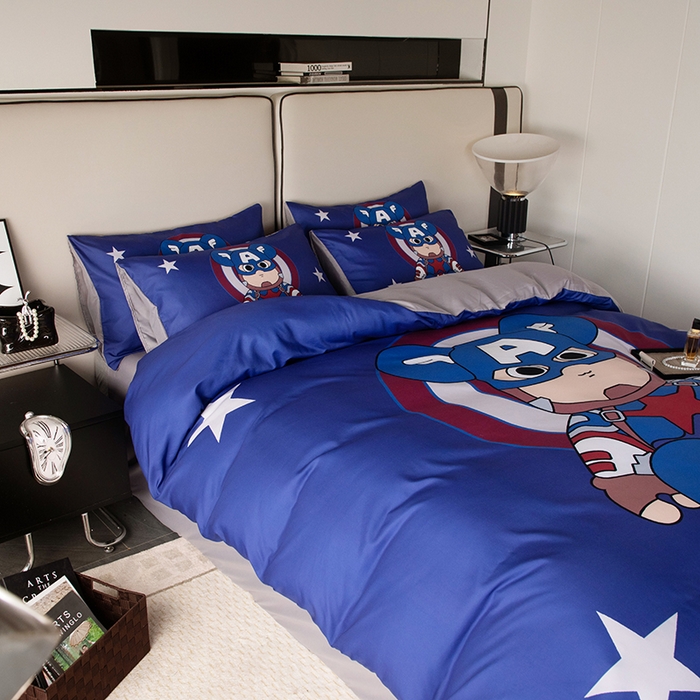 91家纺网 家纺一手货源 找家纺 色鬼布艺高端家居主号 2025新款直播热款网红款四季棉四件套 萌熊队长