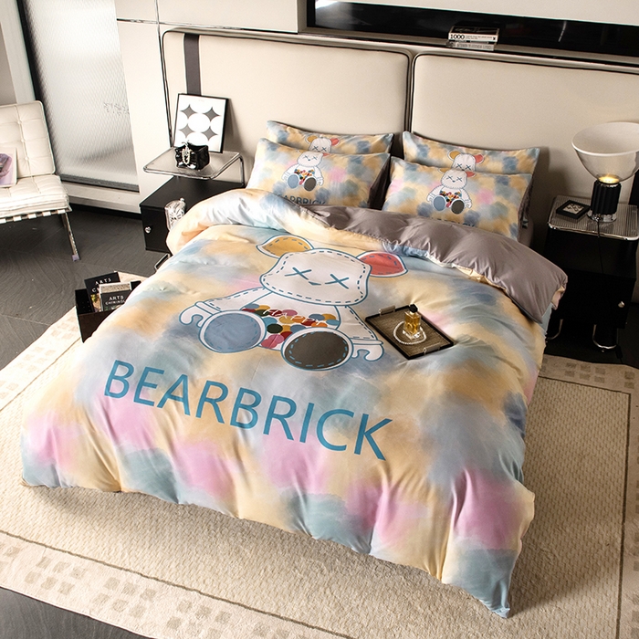 91家纺网 家纺一手货源 找家纺 色鬼布艺高端家居主号 2025新款直播热款网红款四季棉四件套 七彩熊