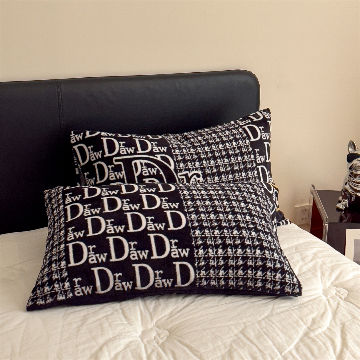 91家纺网 家纺一手货源 找家纺 慕木家纺 2025新款高克重印花仿羊绒双层毛毯毛毯毯子（可供跨境提供买家秀） 千鸟梦笺