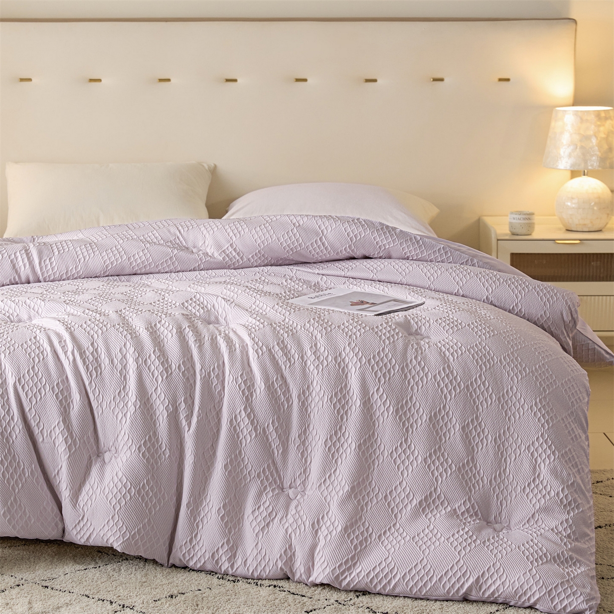 91家纺网 家纺一手货源 找家纺 （总）宝士康家纺 2025新款提花羊毛春秋被/冬被/跨境外贸被子被芯