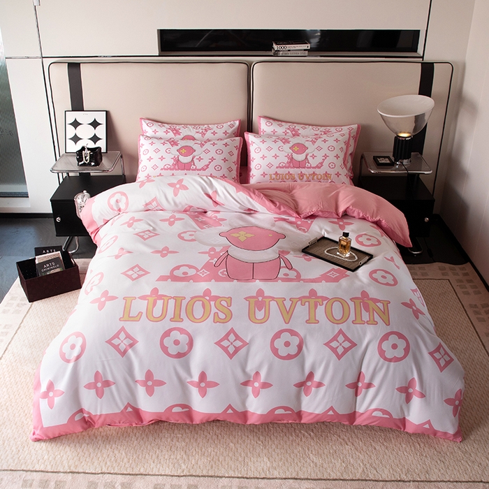 色鬼布艺高端家居主号 2025新款直播热款网红款四季棉四件套 太阳花粉