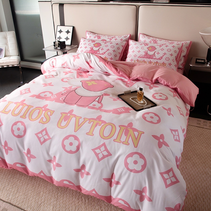 91家纺网 家纺一手货源 找家纺 色鬼布艺高端家居主号 2025新款直播热款网红款四季棉四件套 太阳花粉