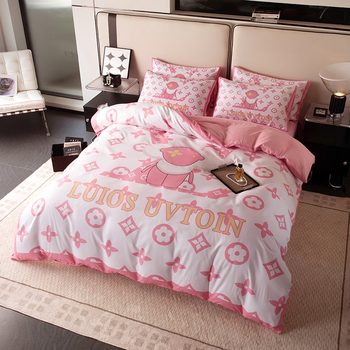 91家纺网 家纺一手货源 找家纺 色鬼布艺高端家居主号 2025新款直播热款网红款四季棉四件套 太阳花粉