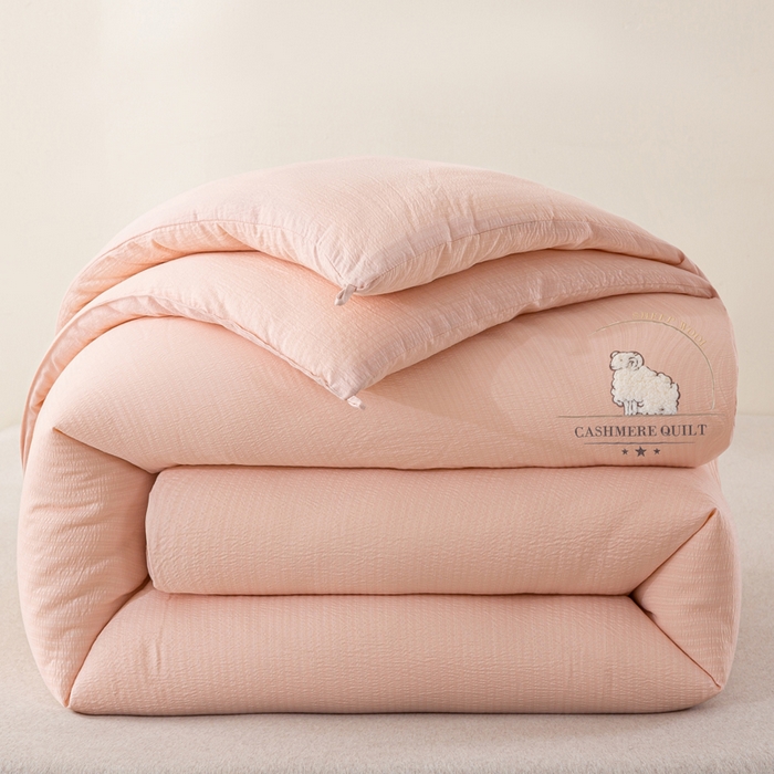 91家纺网 家纺一手货源 找家纺 （总）宝士康家纺 2025新款冬日暖阳绣花羊毛秋冬被/冬被/跨境外贸被子被芯