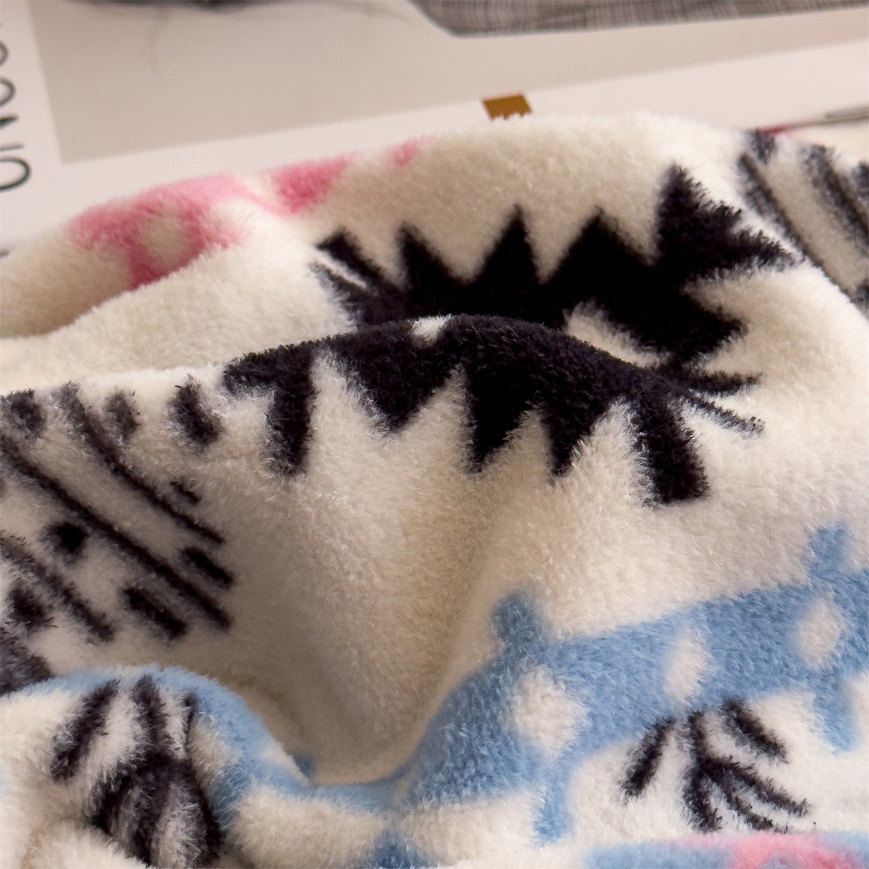 91家纺网 家纺一手货源 找家纺 慕木家纺 2025新款高克重印花仿羊绒双层毛毯毛毯毯子（可供跨境提供买家秀） 丝路花影