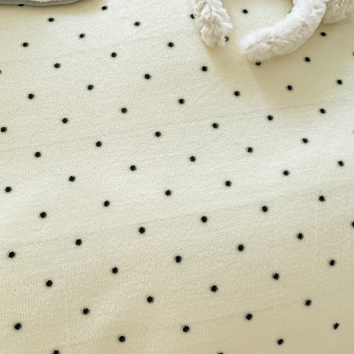 91家纺网 家纺一手货源 找家纺 弗苓家纺 2025新款加厚保暖双面牛奶绒四件套 小点点