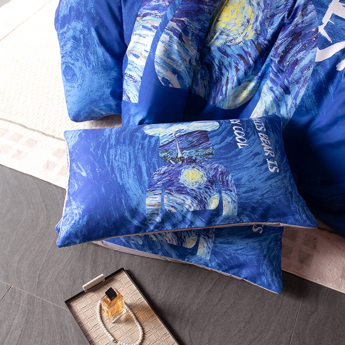 91家纺网 家纺一手货源 找家纺 色鬼布艺高端家居主号 2025新款直播热款网红款四季棉四件套 星空