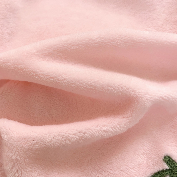 91家纺网 家纺一手货源 找家纺 寐居家纺 2025新款纯色毛巾绣牛奶绒四件套 樱桃兔-嫩粉