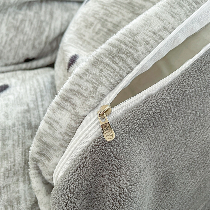 91家纺网 家纺一手货源 找家纺 弗苓家纺 2025新款加厚保暖双面牛奶绒四件套 心动-灰