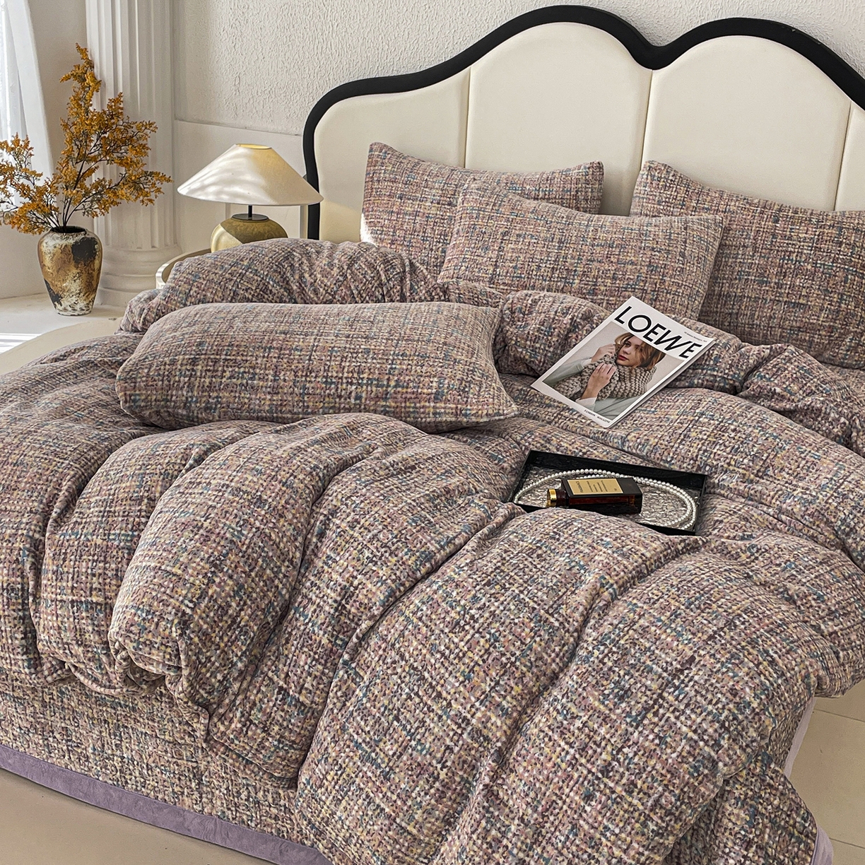 91家纺网 家纺一手货源 找家纺 （总）大渔生活 2025新款牛奶绒印花床盖款四件套