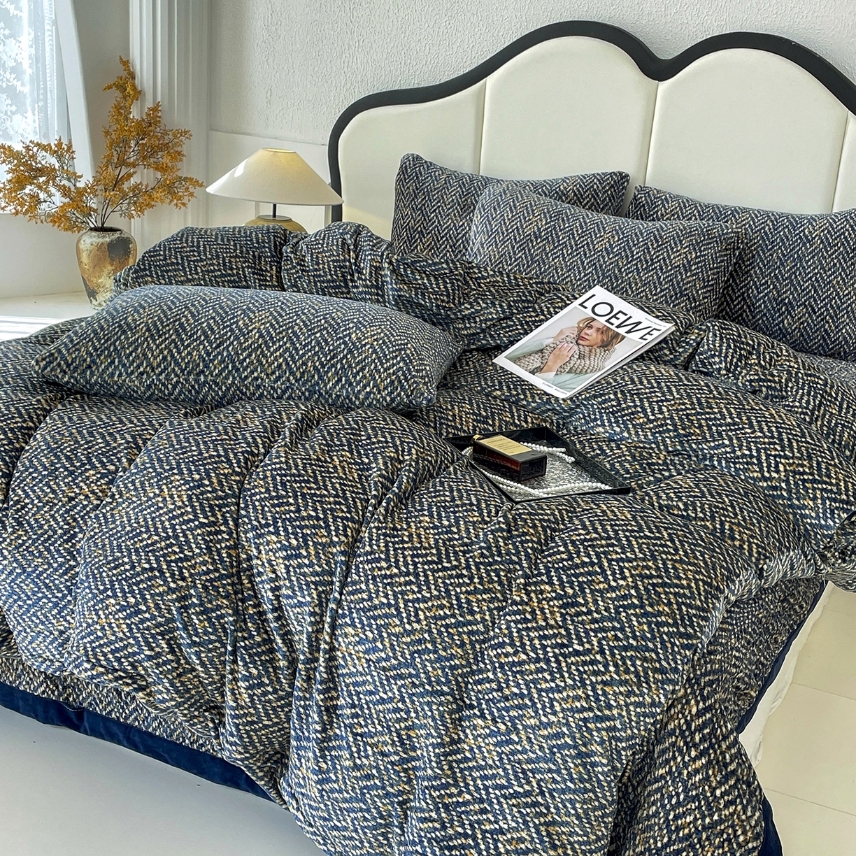 91家纺网 家纺一手货源 找家纺 （总）大渔生活 2025新款牛奶绒印花床盖款四件套