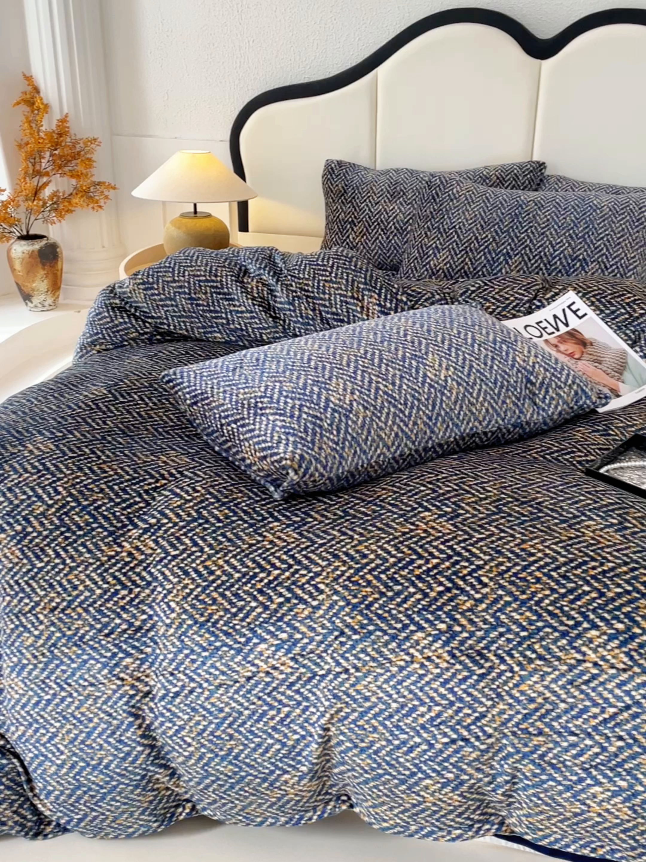 91家纺网 家纺一手货源 找家纺 大渔生活 2025新款牛奶绒印花床盖款四件套 爱丽丝