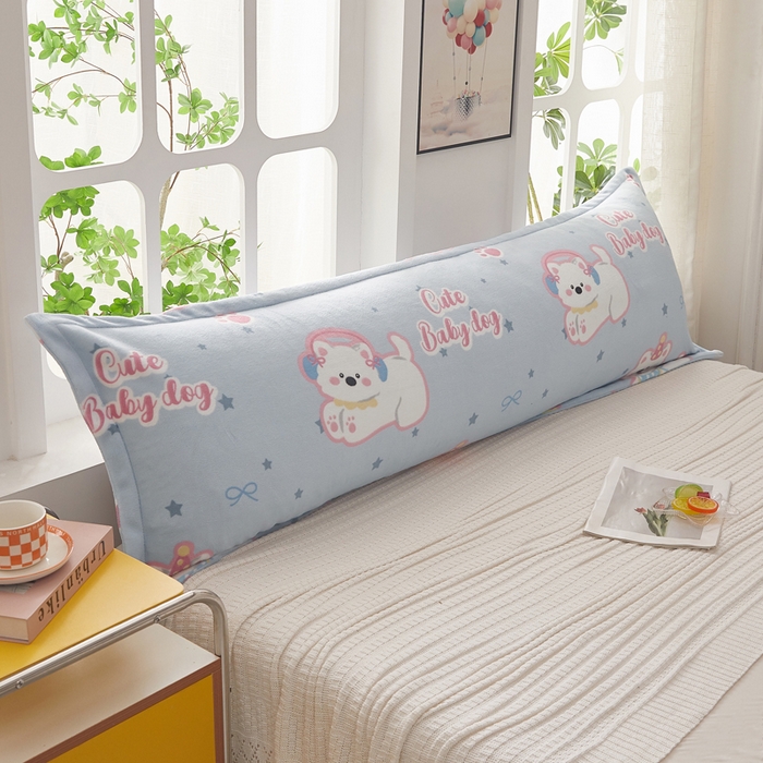 91家纺网 家纺一手货源 找家纺 （总）翎盈家纺 2025新款冬季小清新牛奶绒双人枕套