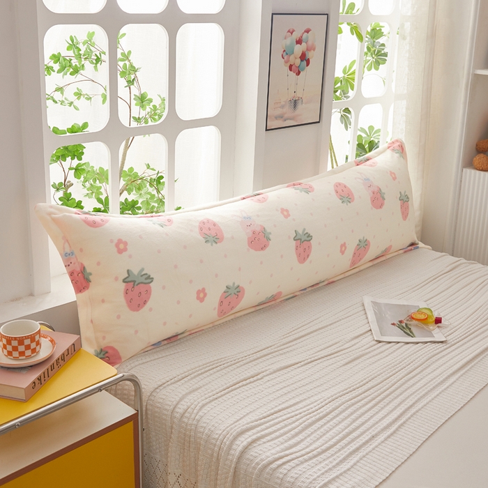 91家纺网 家纺一手货源 找家纺 （总）翎盈家纺 2025新款冬季小清新牛奶绒双人枕套