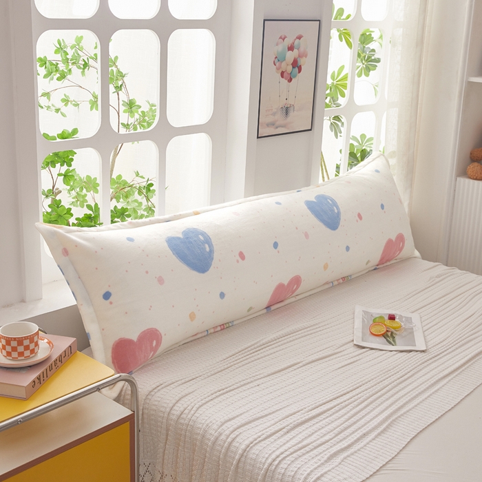 91家纺网 家纺一手货源 找家纺 （总）翎盈家纺 2025新款冬季小清新牛奶绒双人枕套