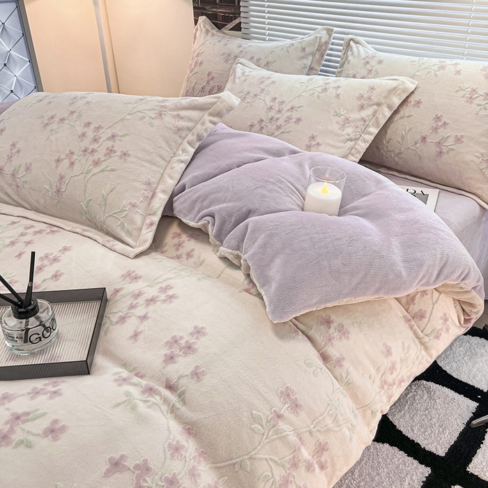 91家纺网 家纺一手货源 找家纺 （总）寐居家纺 2025新款3D烂花牛奶绒四件套