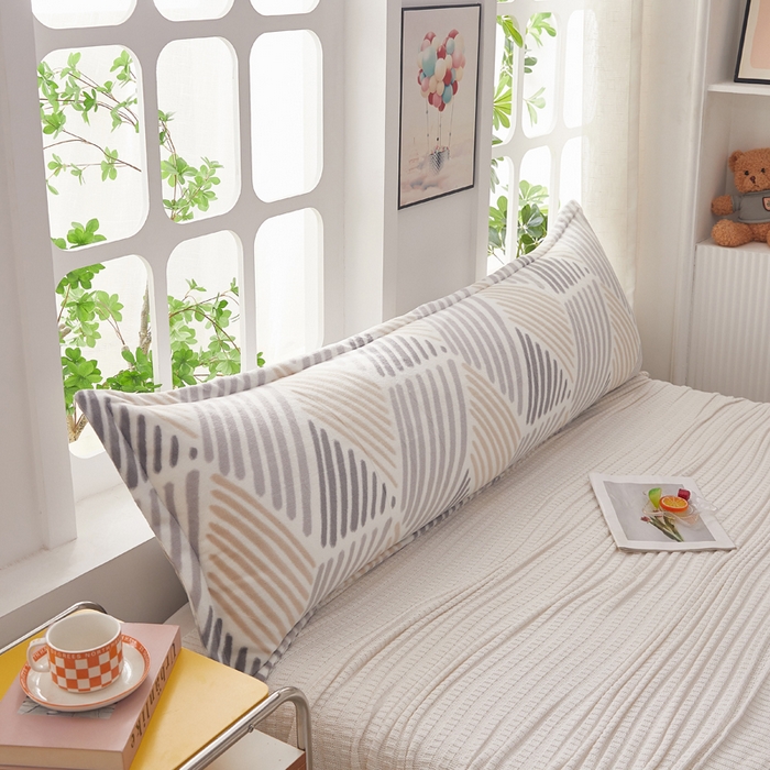 91家纺网 家纺一手货源 找家纺 翎盈家纺 2025新款冬季小清新牛奶绒双人枕套 柏拉图灰