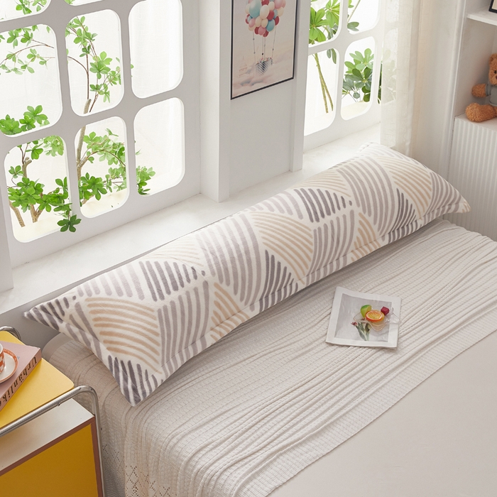 91家纺网 家纺一手货源 找家纺 翎盈家纺 2025新款冬季小清新牛奶绒双人枕套 柏拉图灰