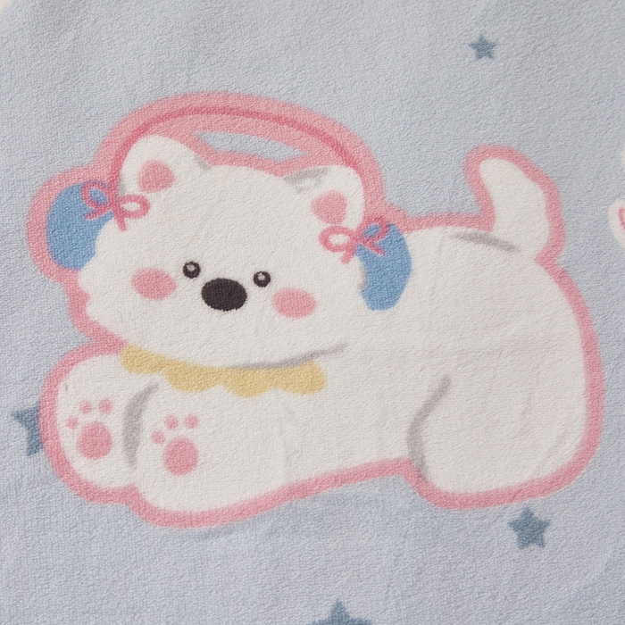 91家纺网 家纺一手货源 找家纺 翎盈家纺 2025新款冬季小清新牛奶绒双人枕套 比尔狗蓝