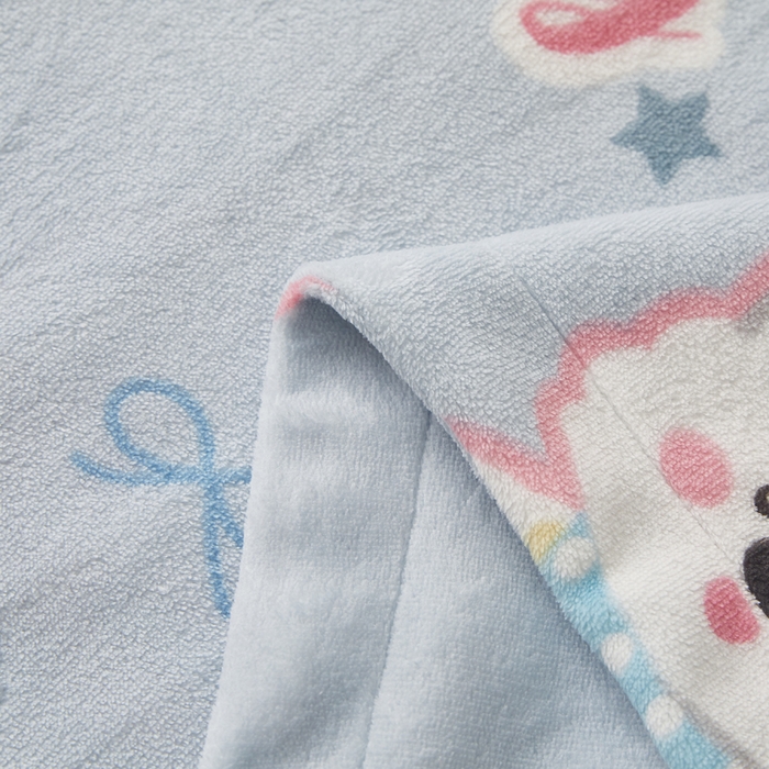 91家纺网 家纺一手货源 找家纺 翎盈家纺 2025新款冬季小清新牛奶绒双人枕套 比尔狗蓝