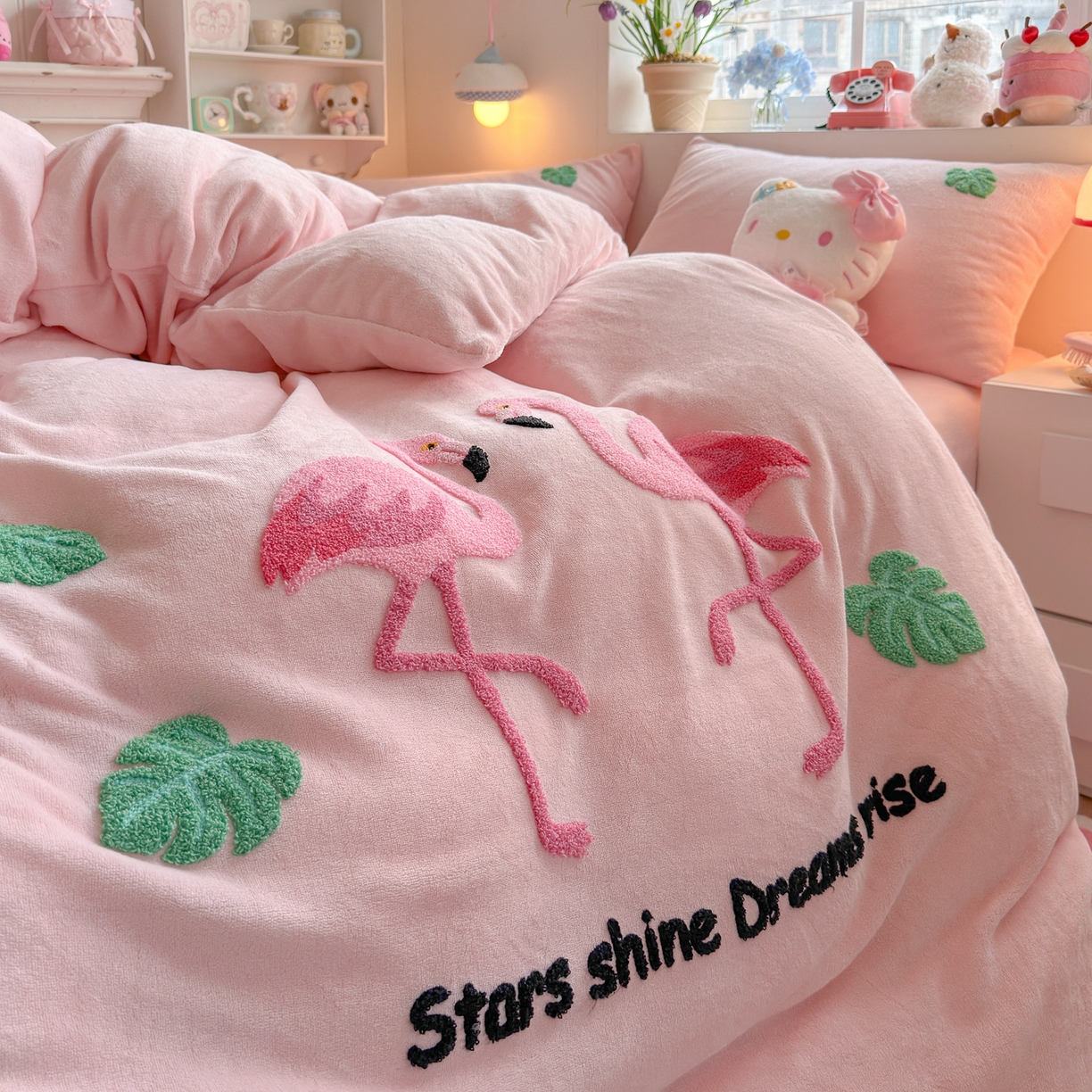 91家纺网 家纺一手货源 找家纺 （总）优卡迪家纺馆 2025新款牛奶绒毛巾绣四件套 下载文件包含买家秀