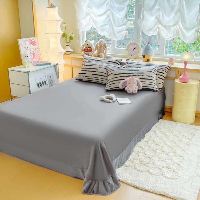 91家纺网 家纺一手货源 找家纺 弗苓家纺 2025新款加厚保暖双面牛奶绒四件套 摩登