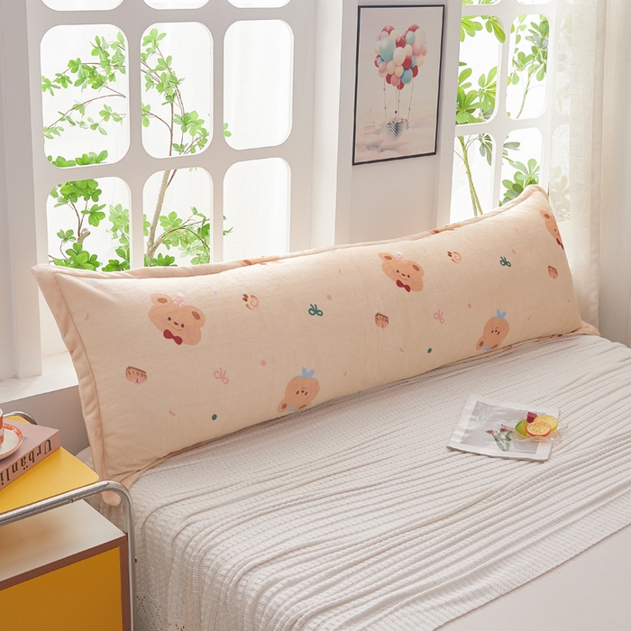 91家纺网 家纺一手货源 找家纺 翎盈家纺 2025新款冬季小清新牛奶绒双人枕套 黄油小熊