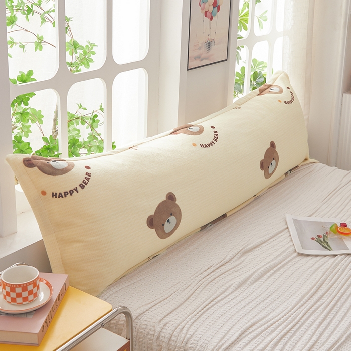 91家纺网 家纺一手货源 找家纺 翎盈家纺 2025新款冬季小清新牛奶绒双人枕套 开心小熊