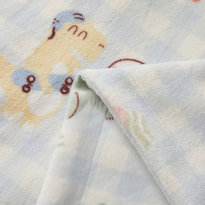 91家纺网 家纺一手货源 找家纺 翎盈家纺 2025新款冬季小清新牛奶绒双人枕套 恐龙乐园