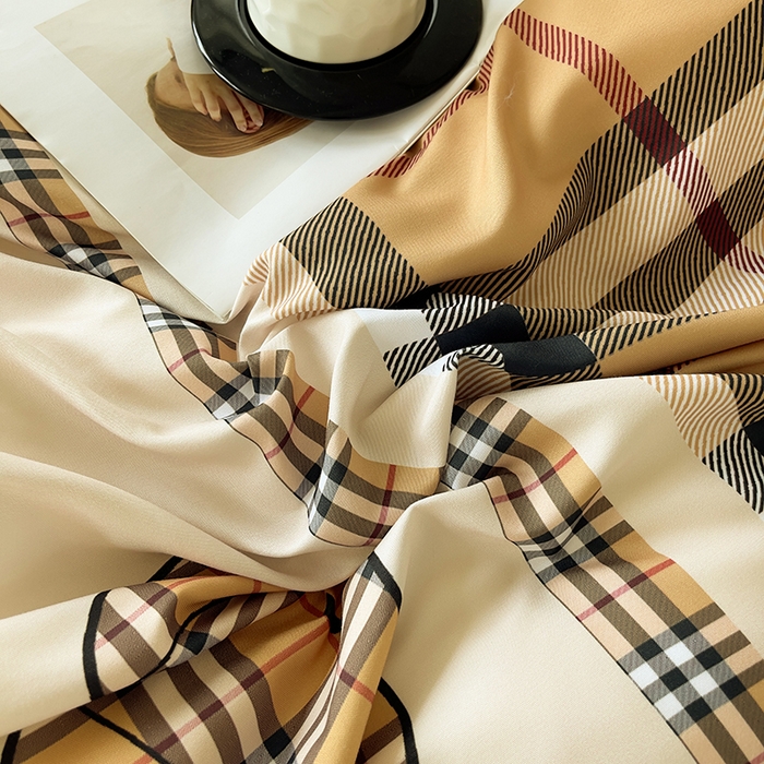 91家纺网 家纺一手货源 找家纺 色鬼布艺高端家居主号 2025秋冬新款网红款水洗棉四季款四件套 格子熊