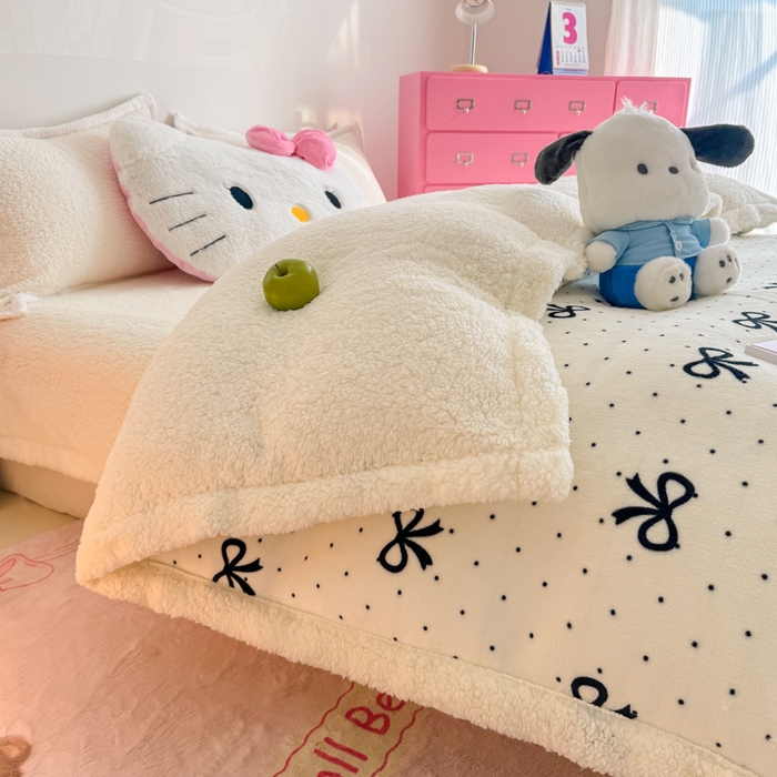 91家纺网 家纺一手货源 找家纺 艾特你 2025新款多功能羊羔绒牛奶绒单毛毯单被套 羊-慢时光