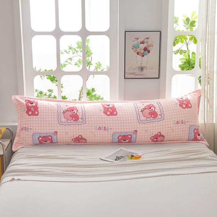 91家纺网 家纺一手货源 找家纺 翎盈家纺 2025新款冬季小清新牛奶绒双人枕套 快乐回忆