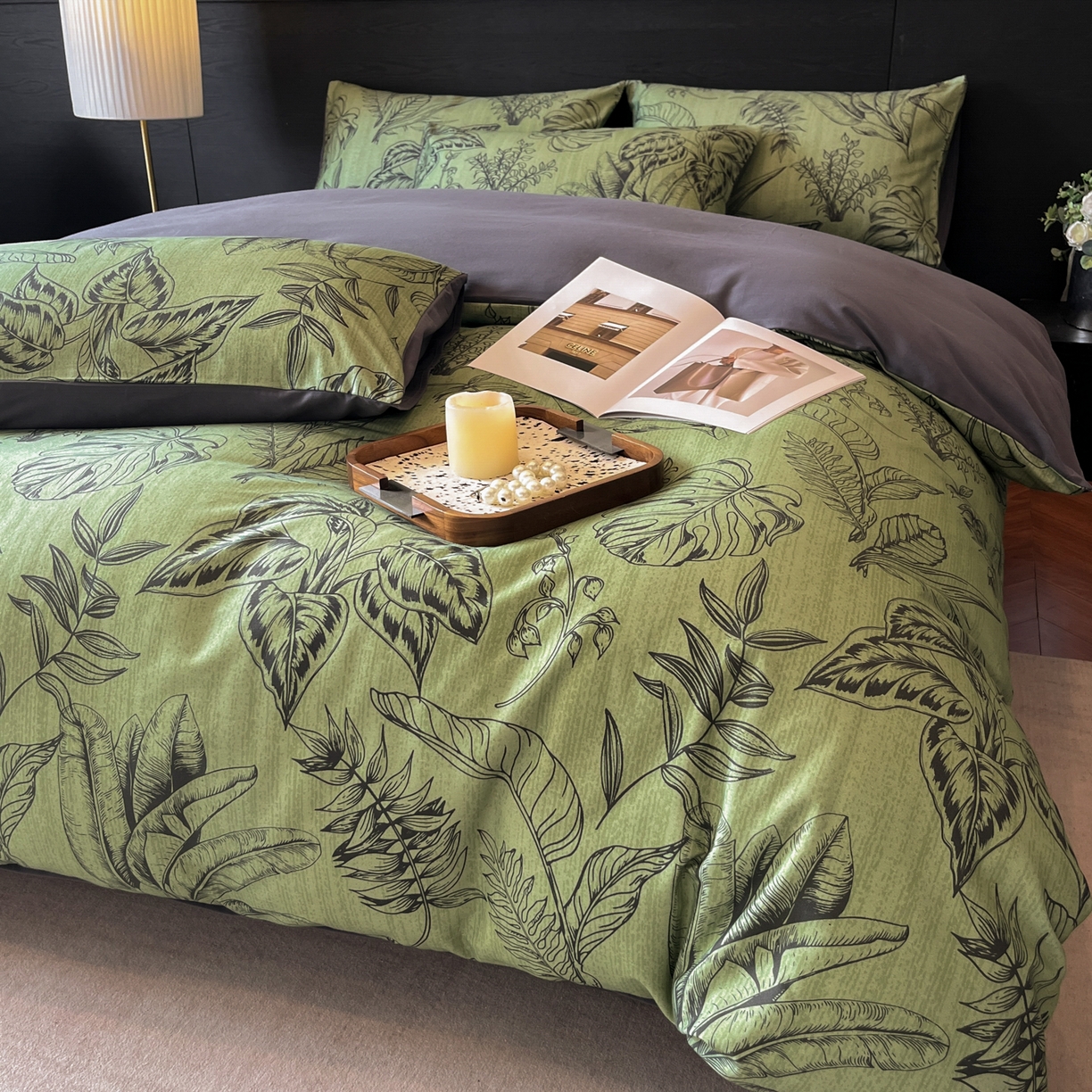 91家纺网 家纺一手货源 找家纺 （总）卧趣家纺 2025秋冬新品法式复古全棉A类磨毛四件套