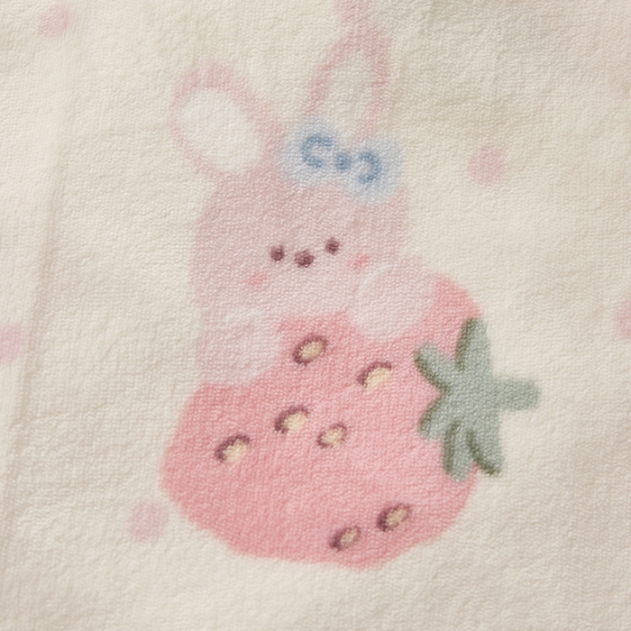 91家纺网 家纺一手货源 找家纺 翎盈家纺 2025新款冬季小清新牛奶绒双人枕套 奶油草莓