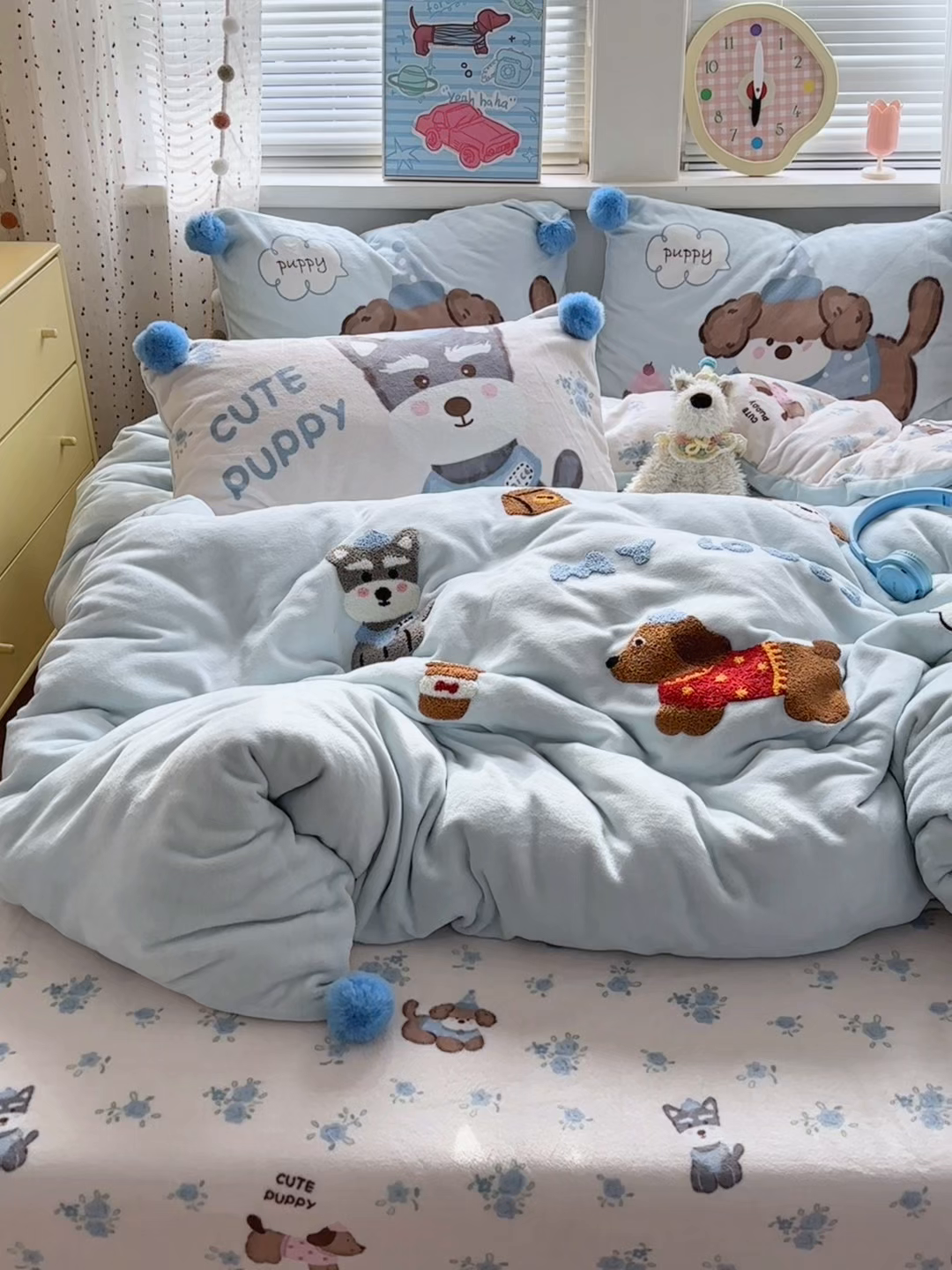 91家纺网 家纺一手货源 找家纺 （总）寐居家纺 2025新款毛球毛巾绣牛奶绒四件套