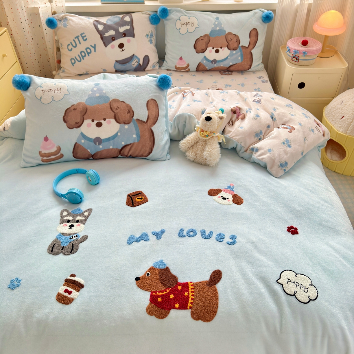 91家纺网 家纺一手货源 找家纺 （总）寐居家纺 2025新款毛球毛巾绣牛奶绒四件套