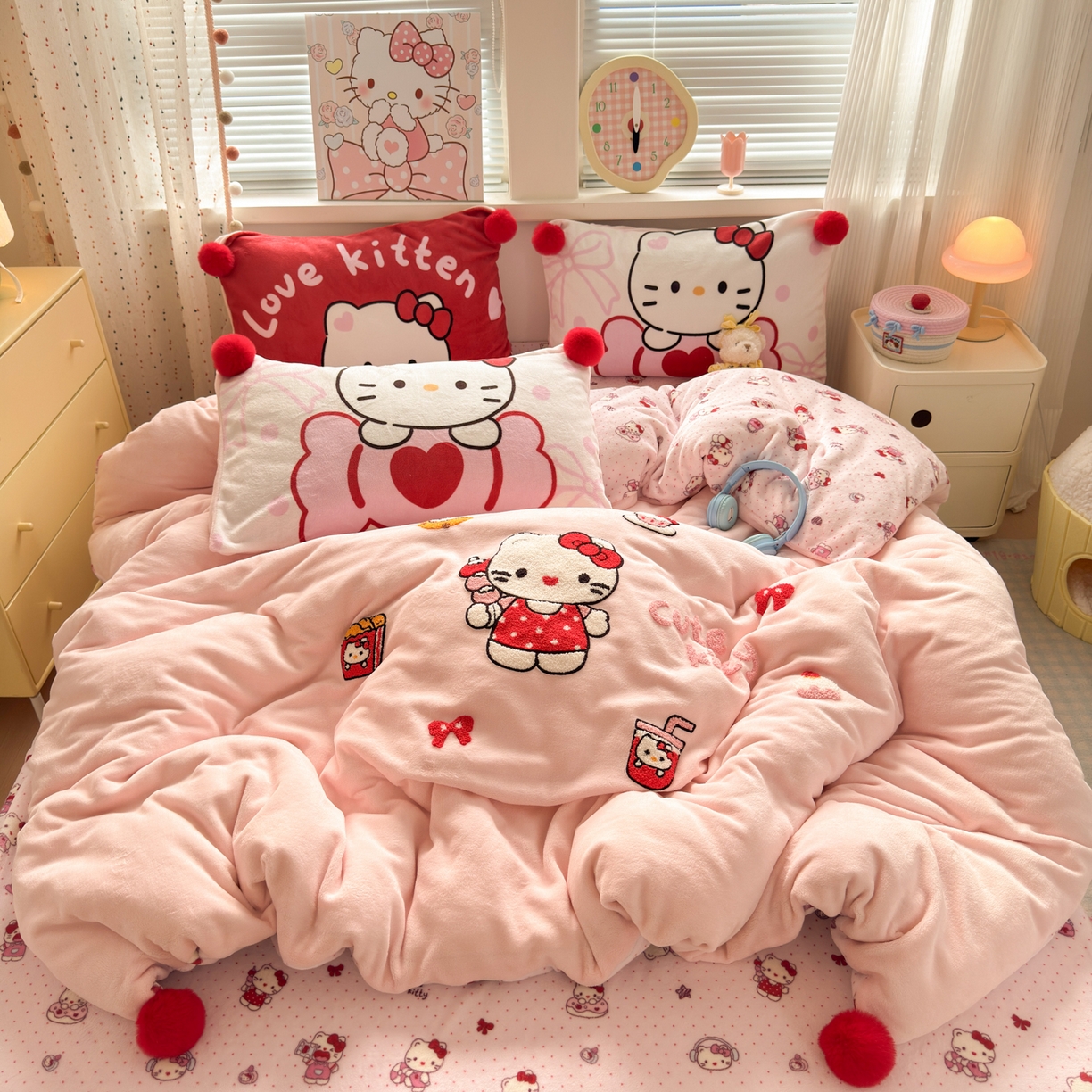 91家纺网 家纺一手货源 找家纺 （总）寐居家纺 2025新款毛球毛巾绣牛奶绒四件套