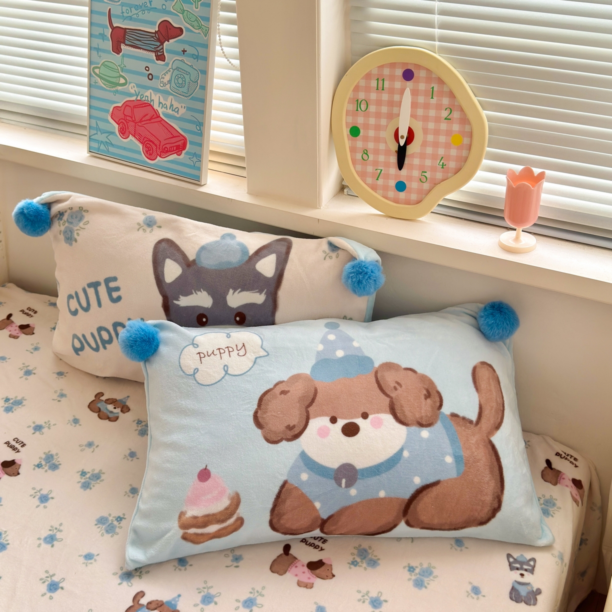 91家纺网 家纺一手货源 找家纺 寐居家纺 2025新款毛球毛巾绣牛奶绒四件套 毛球球·巴克汪仔