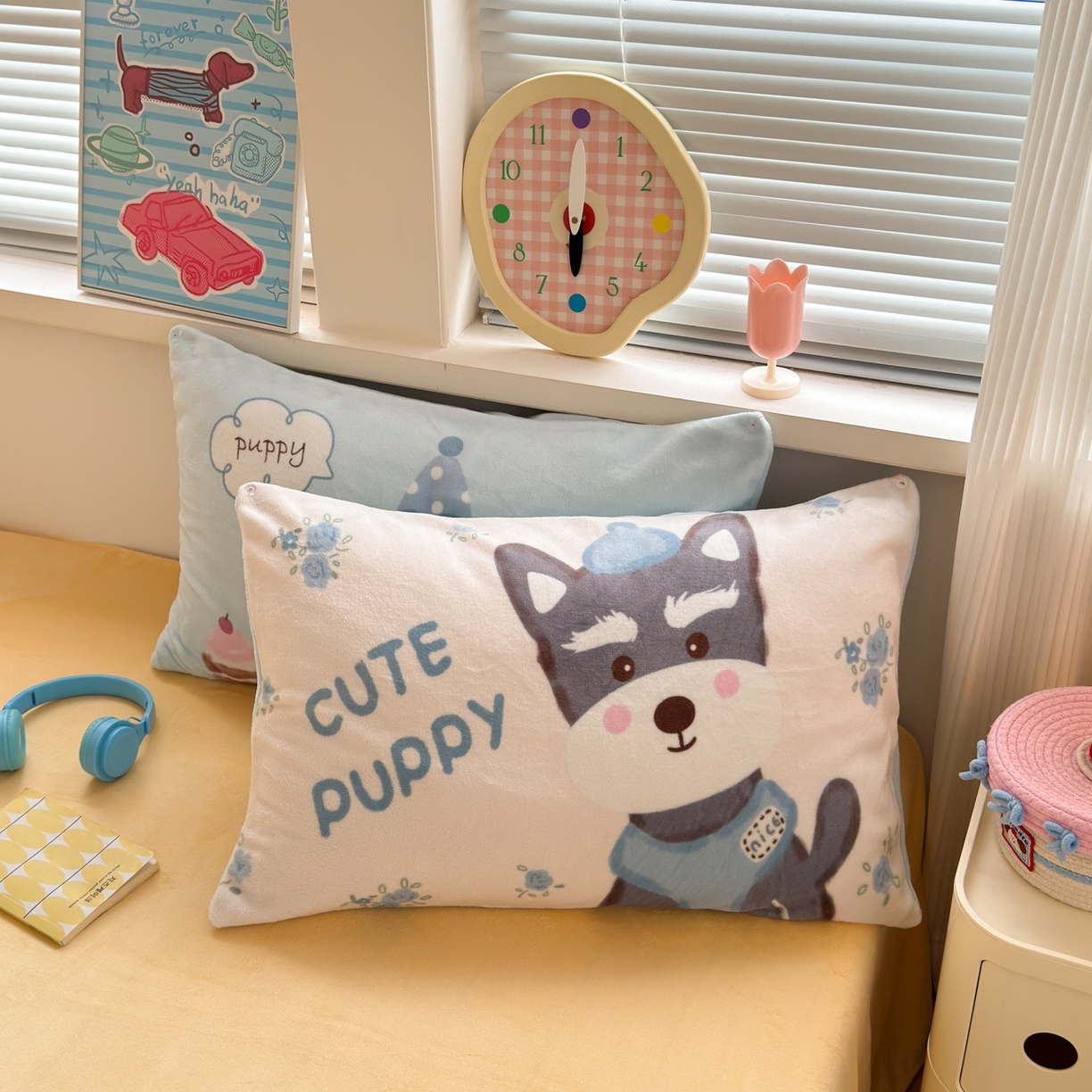 91家纺网 家纺一手货源 找家纺 寐居家纺 2025新款毛球毛巾绣牛奶绒四件套 毛球球·巴克汪仔