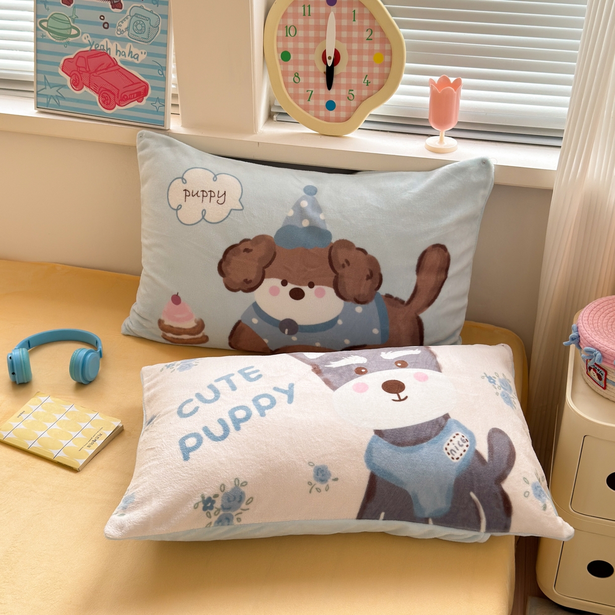 91家纺网 家纺一手货源 找家纺 寐居家纺 2025新款毛球毛巾绣牛奶绒四件套 毛球球·巴克汪仔