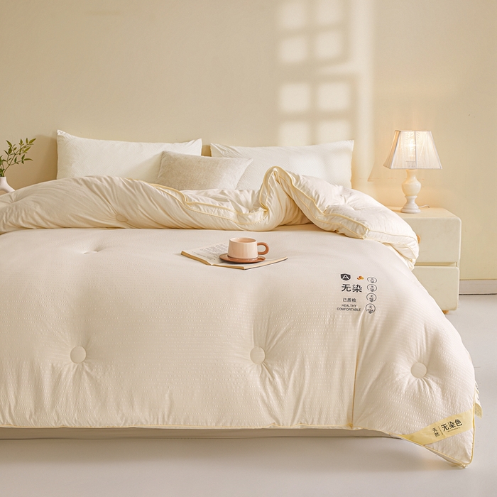 91家纺网 家纺一手货源 找家纺 （总）艾特你 2025新款水洗棉提花无染立体大豆被子被芯