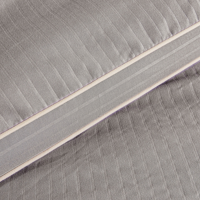 91家纺网 家纺一手货源 找家纺 艾特你 2025新款水洗棉提花无染立体大豆被子被芯 无染-灰色