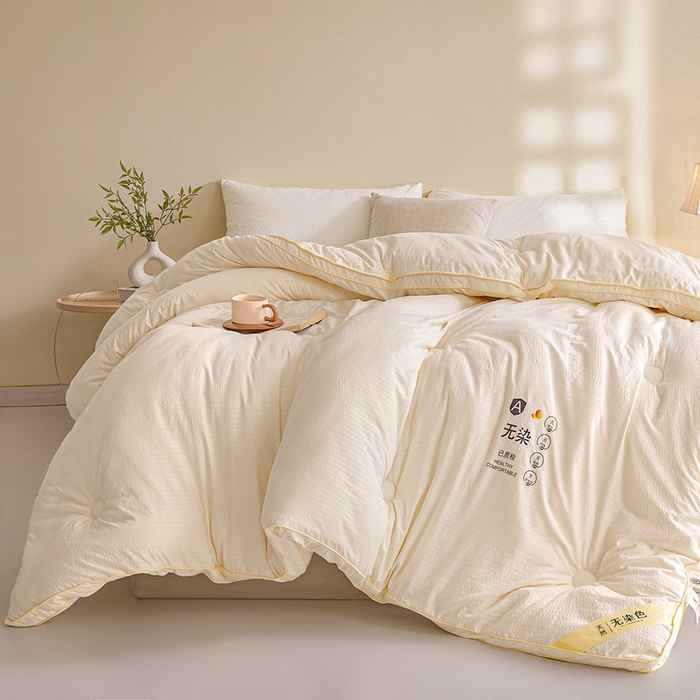 91家纺网 家纺一手货源 找家纺 （总）艾特你 2025新款水洗棉提花无染立体大豆被子被芯